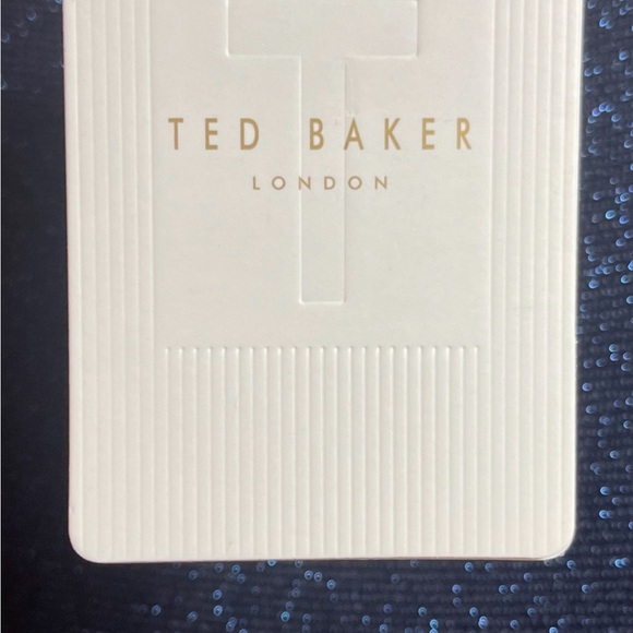 NWT Ted Baker Shelbiy Knitted Bardot Skater Dress. Navy Blue. Size 3 (US Size 6) - Picture 13 of 13